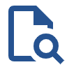 image - Rejection Rescue Document icon with a magnifying glass, indicating search within a document